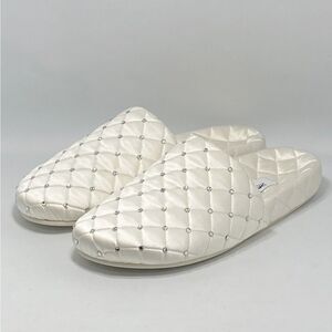 Jimmy Choo Crystal Embellished Satin Slippers size 39